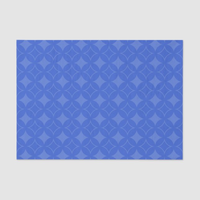 Royal blue shippo pattern tissue paper (Front)
