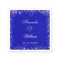 Royal blue silver glitter names heart wedding