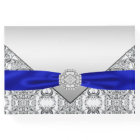 Royal Blue Silver Mariage livre d'hôtes