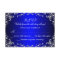 Royal Blue Silver Pearl Damask Sweet 16 RSVP