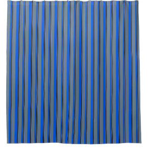 Royal Blue, Silver, White & Black Stripes