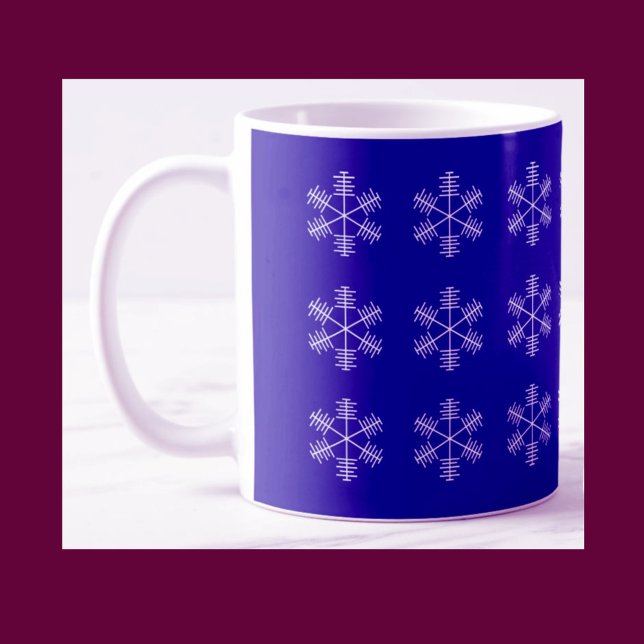Royal Blue Snowflake Coffee Mug (Creator Uploaded)