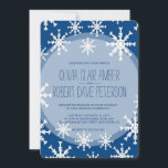 Royal Blue Snowflakes Winter Wedding Invites<br><div class="desc">Royal Blue Snowflakes Winter Wedding Rehearsal Dinner Couple's Shower Chistmas Holiday Party Customized Invitations. All the default text can be fully customized with your own wordings, and you can also change the fonts, sizes, text placement & colours of the text. To change the text only, use the personalize it option....</div>