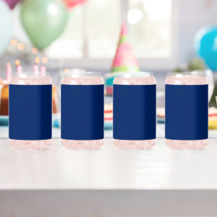 Royal Blue Solid Colour Can Glass