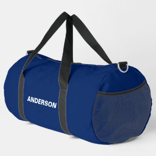 Royal Blue Solid Colour Custom name Duffle Bag