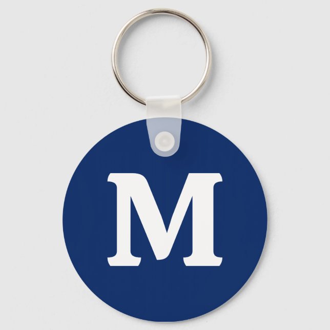 Royal Blue Solid Colour Keychain (Front)