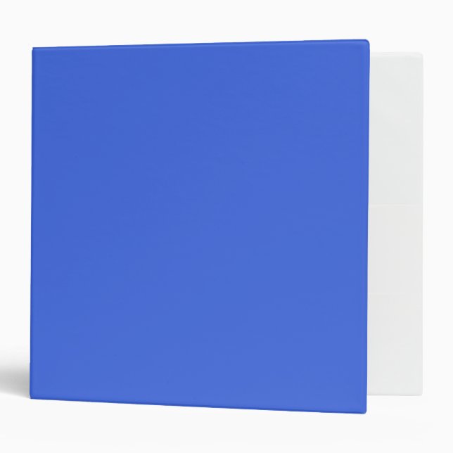 Royal Blue Solid Colour Minimalist Binder (Front/Inside)