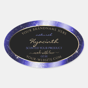 Royal Blue Sparkle Glitter Frame Product Label