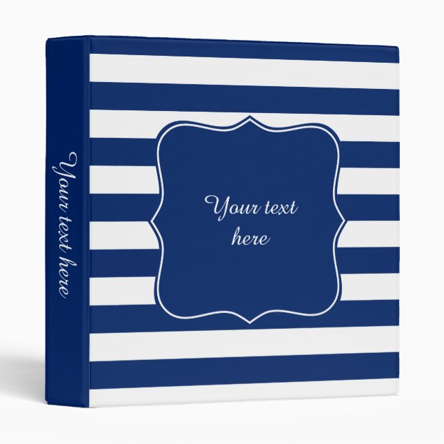 Royal Blue Striped Binder (Front/Spine)