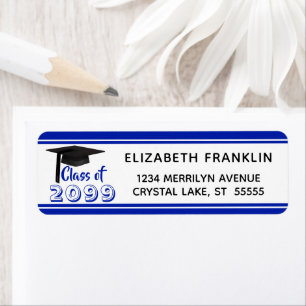 Royal Blue Striped Class of 20XX   Editable Colour