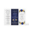Royal Blue Sunflower Wedding Tri-fold Program card