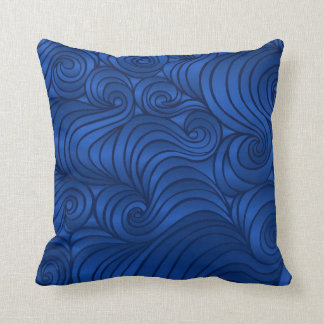 Royal Blue Swirl Pillow