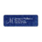 ROYAL BLUE Textured Monogram M Address Label