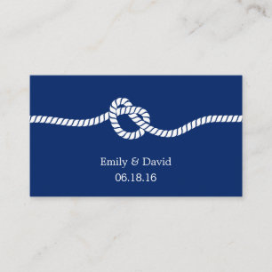 Royal Blue Tying the Knot Wedding Website Insert