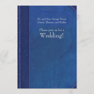Royal Blue Vintage Book Faire-part de mariage