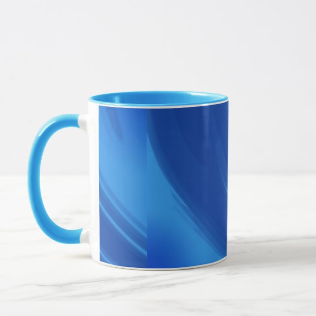 Royal Blue Waves Mug (Left)