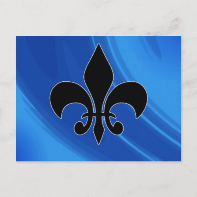 Royal Blue Waves Postcard (Front)