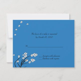 Royal Blue Wedding Invitation Reply Cards