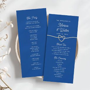 Royal Blue Wedding Program
