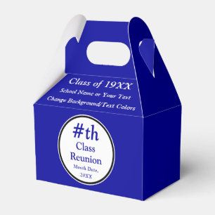 Royal Blue, White, Class Reunion Gift Bag Ideas,  Favor Box