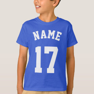 Royal Blue & White Kids | Sports Jersey Design T-Shirt