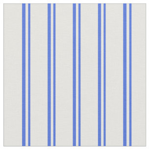 Royal Blue & White Lines/Stripes Pattern Fabric