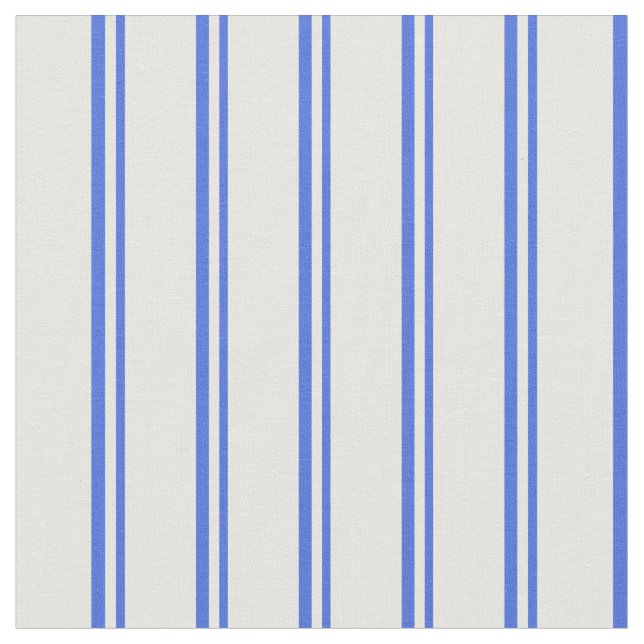 Royal Blue & White Lines/Stripes Pattern Fabric (Close Up)