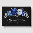 Royal Blue White Silver Metallic Floral wow renew