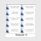 Royal Blue White Silver Wedding Guest Address Stic