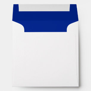 Royal Blue White Square Envelope