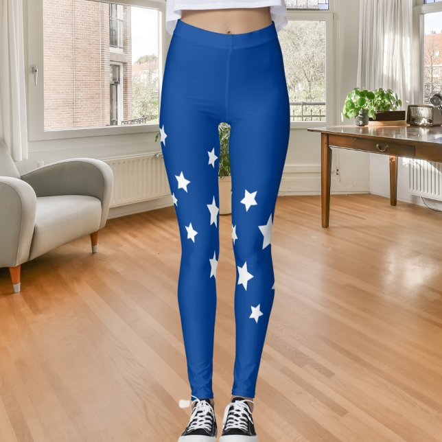 Royal blue white stars leggings (Creator Uploaded)