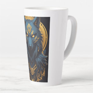 Royal Blue Wolf Mug - Mystic Wolf Coffee Mug - Fan