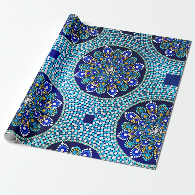 Royal Blue Wrapping Paper (Unrolled)