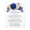 Royal Blue Yellow Gold Floral Wedding Details