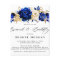 Royal Blue Yellow Gold Metallic Brunch and Bubbly