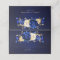 Royal Blue Yellow Gold Metallic Floral Wedding Pla