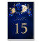 Royal Blue Yellow Gold Metallic Floral Wedding