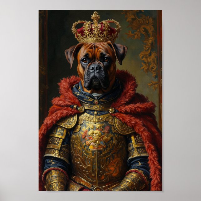 Royal Boxer Portrait Poster (Front)