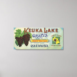 Royal Brand Keuka Lake Grapes Label Canvas Print