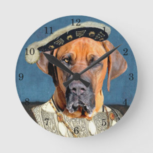 Royal Brazilian Mastiff Round Clock