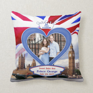 Royal British Baby Prince George Throw Pillow