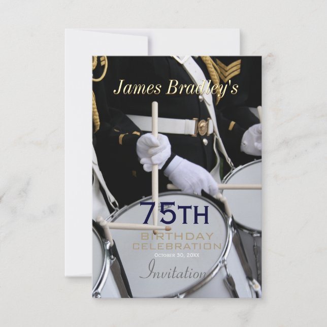 Royal British Band 75th Birthday Celebration Invitation (Front)