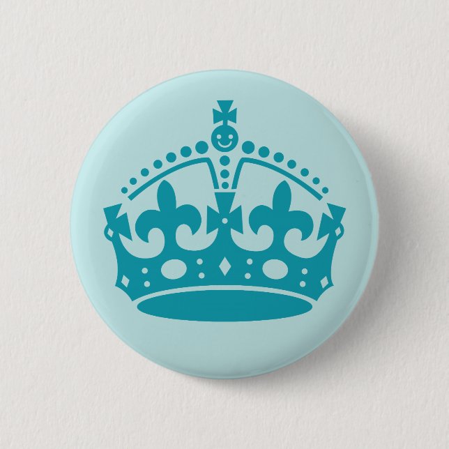 Royal British Crown 2 Inch Round Button (Front)