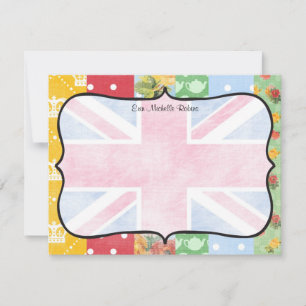 Royal British Personalized Flat Note Cards