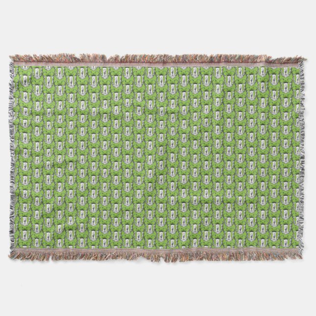 Royal Bull Terrier Throw Blanket (Front)