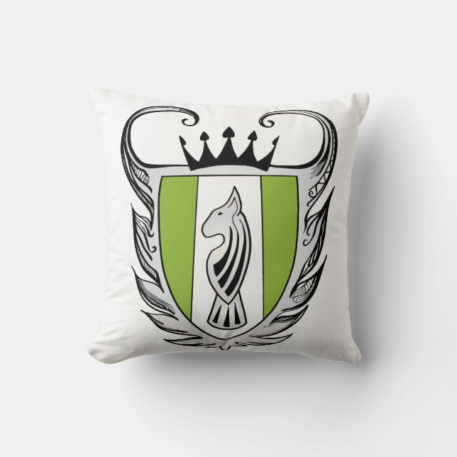 Royal Bull Terrier Throw Pillow (Front)