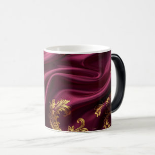 Royal Burgundy & Gold Majestic Filigree Mug