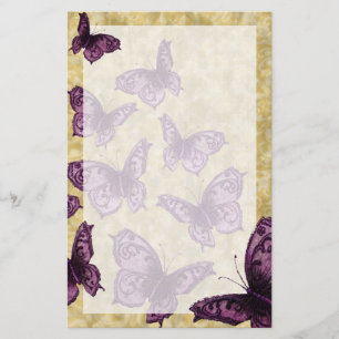 Royal Butterflies (Violet) Stationery