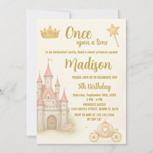 Royal Castle Princess Birthday Invitation
