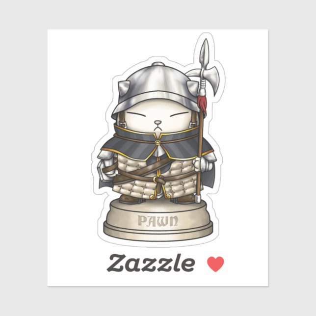 Royal Cat Chess Pawn Piece  (Sheet)